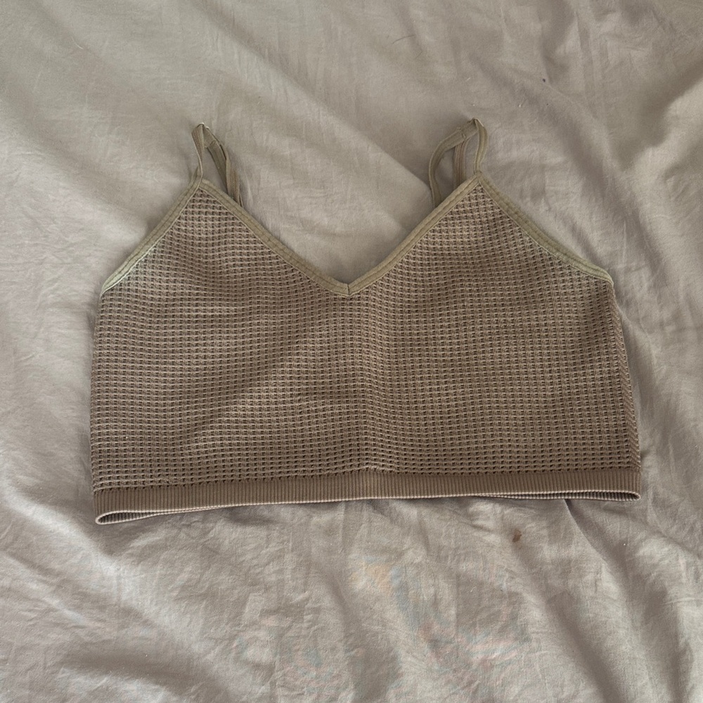 Junior’s Bozzolo Beige Waffled Cami Tank
